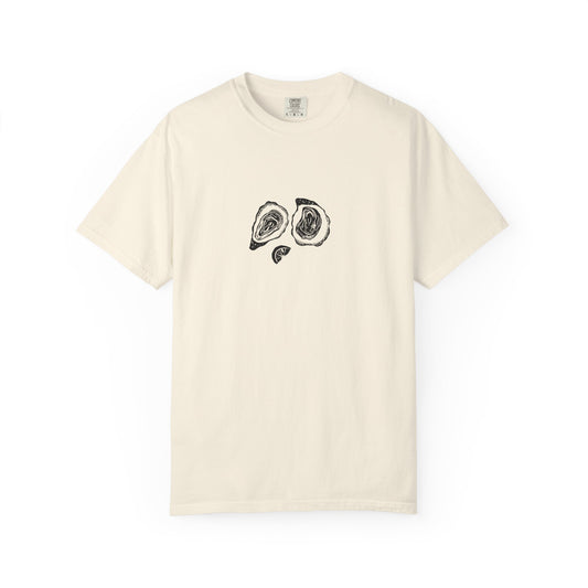 Oyster Linocut Shirt | Minimal Block Print T-Shirt