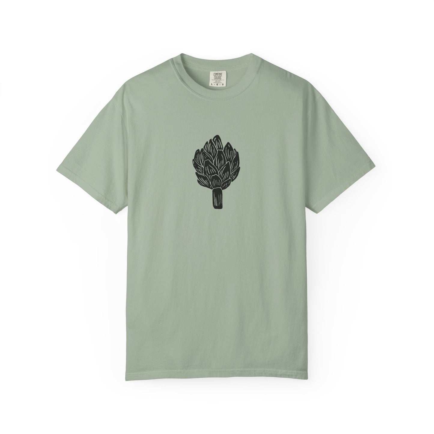 Artichoke Linocut Shirt | Minimal Block Print T-Shirt