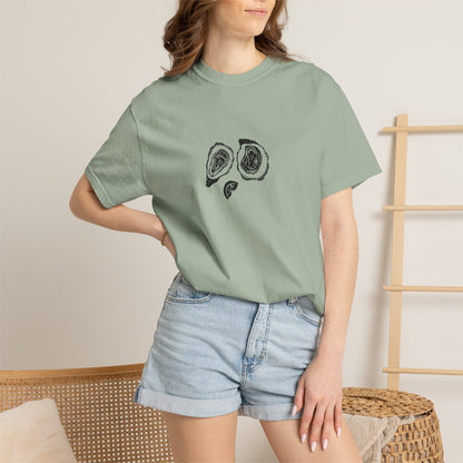 Oyster Linocut Shirt | Minimal Block Print T-Shirt