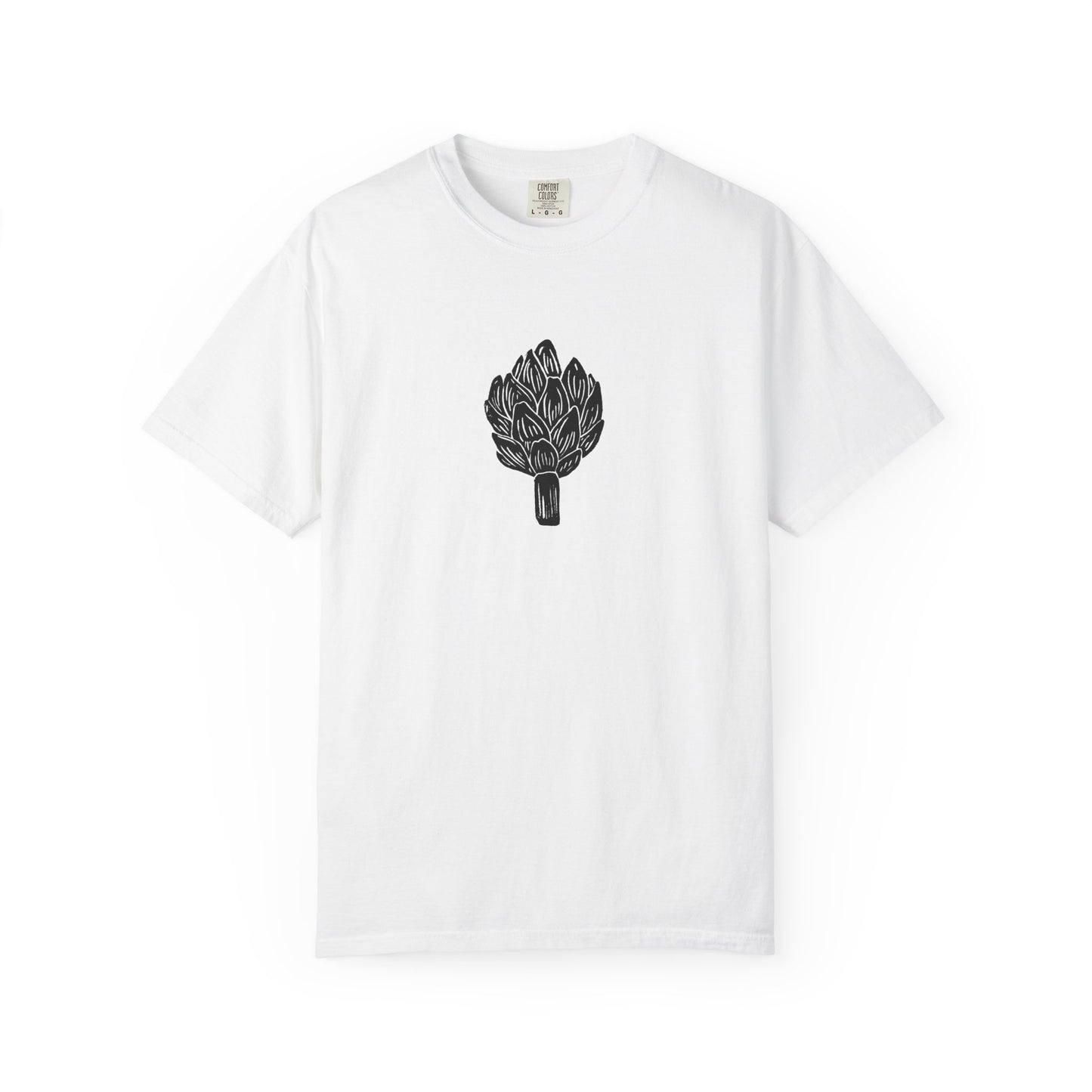 Artichoke Linocut Shirt | Minimal Block Print T-Shirt