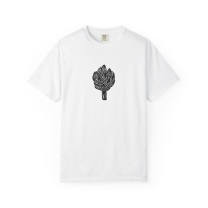 Artichoke Linocut Shirt | Minimal Block Print T-Shirt