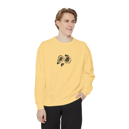 Oyster Linocut Crewneck | Minimal Block Print Sweater