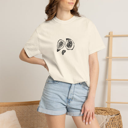 Oyster Linocut Shirt | Minimal Block Print T-Shirt