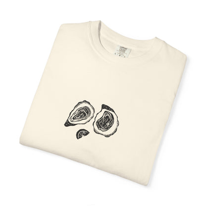 Oyster Linocut Shirt | Minimal Block Print T-Shirt