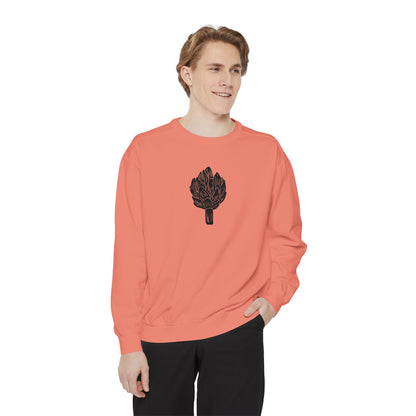Artichoke Linocut Crewneck | Minimal Block Print Sweater