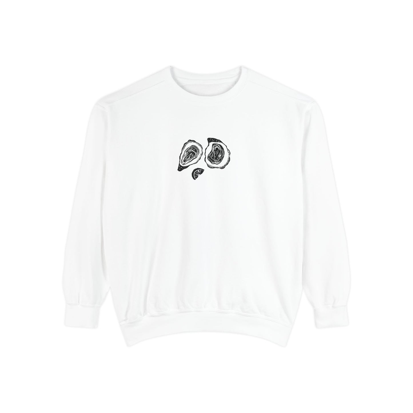 Oyster Linocut Crewneck | Minimal Block Print Sweater