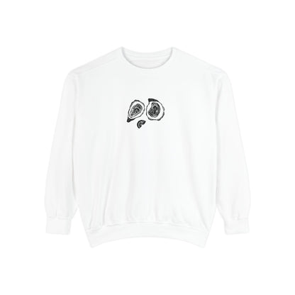 Oyster Linocut Crewneck | Minimal Block Print Sweater