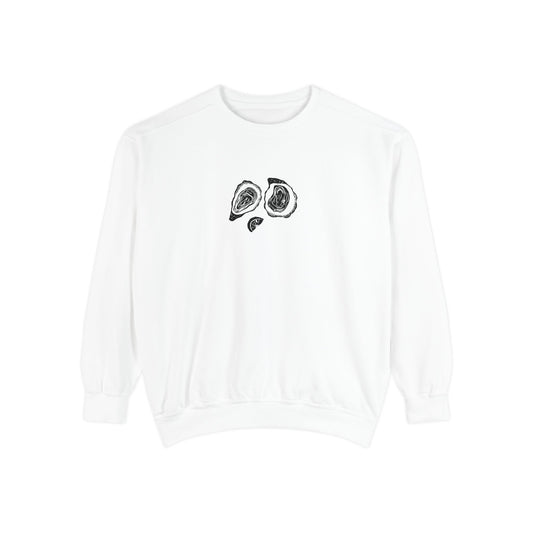 Oyster Linocut Crewneck | Minimal Block Print Sweater