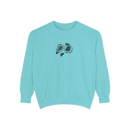 Oyster Linocut Crewneck | Minimal Block Print Sweater