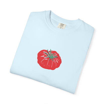 Tomato Linocut Shirt | Minimal Block Print Sweater