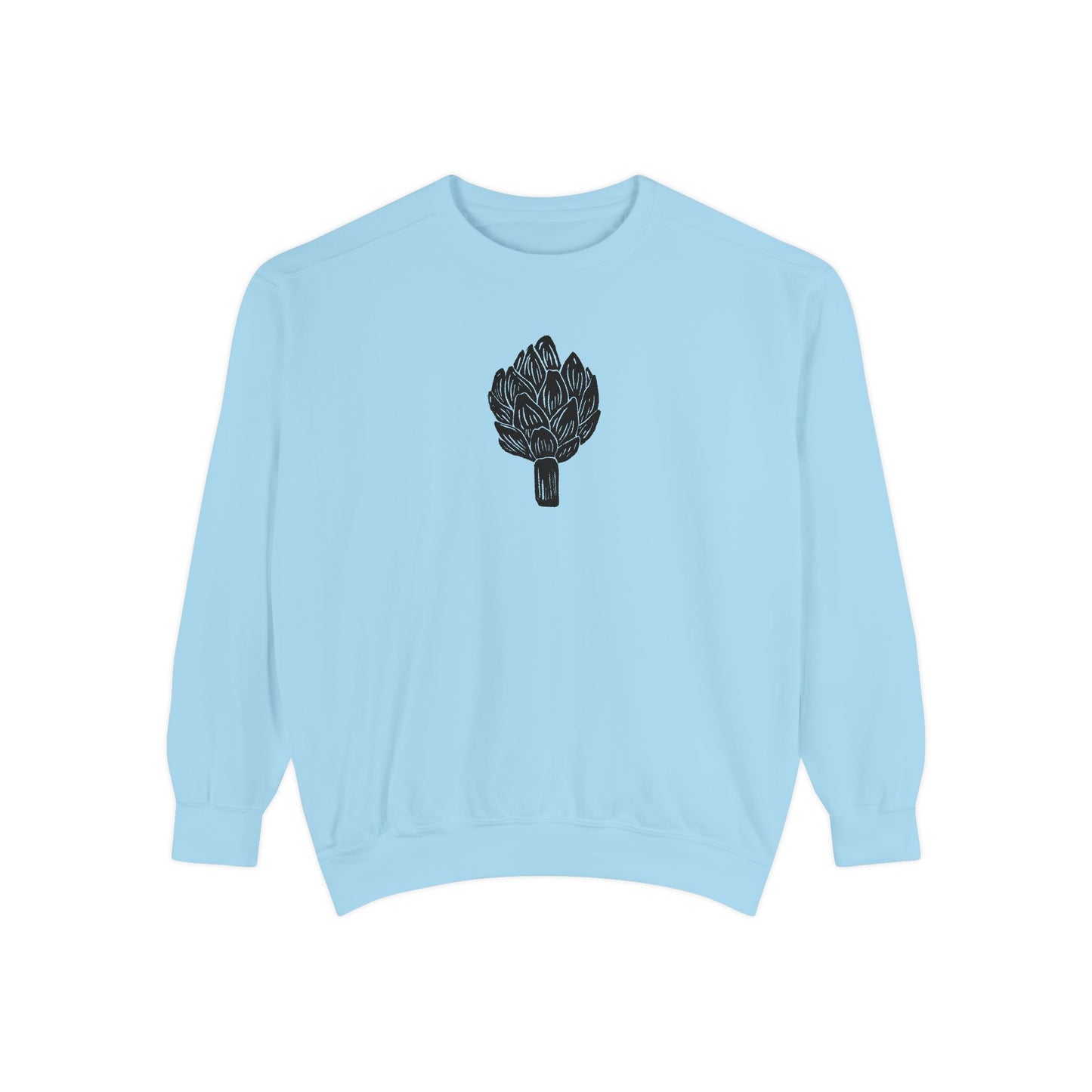 Artichoke Linocut Crewneck | Minimal Block Print Sweater