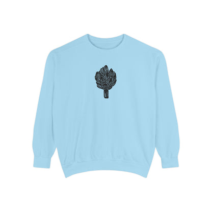 Artichoke Linocut Crewneck | Minimal Block Print Sweater