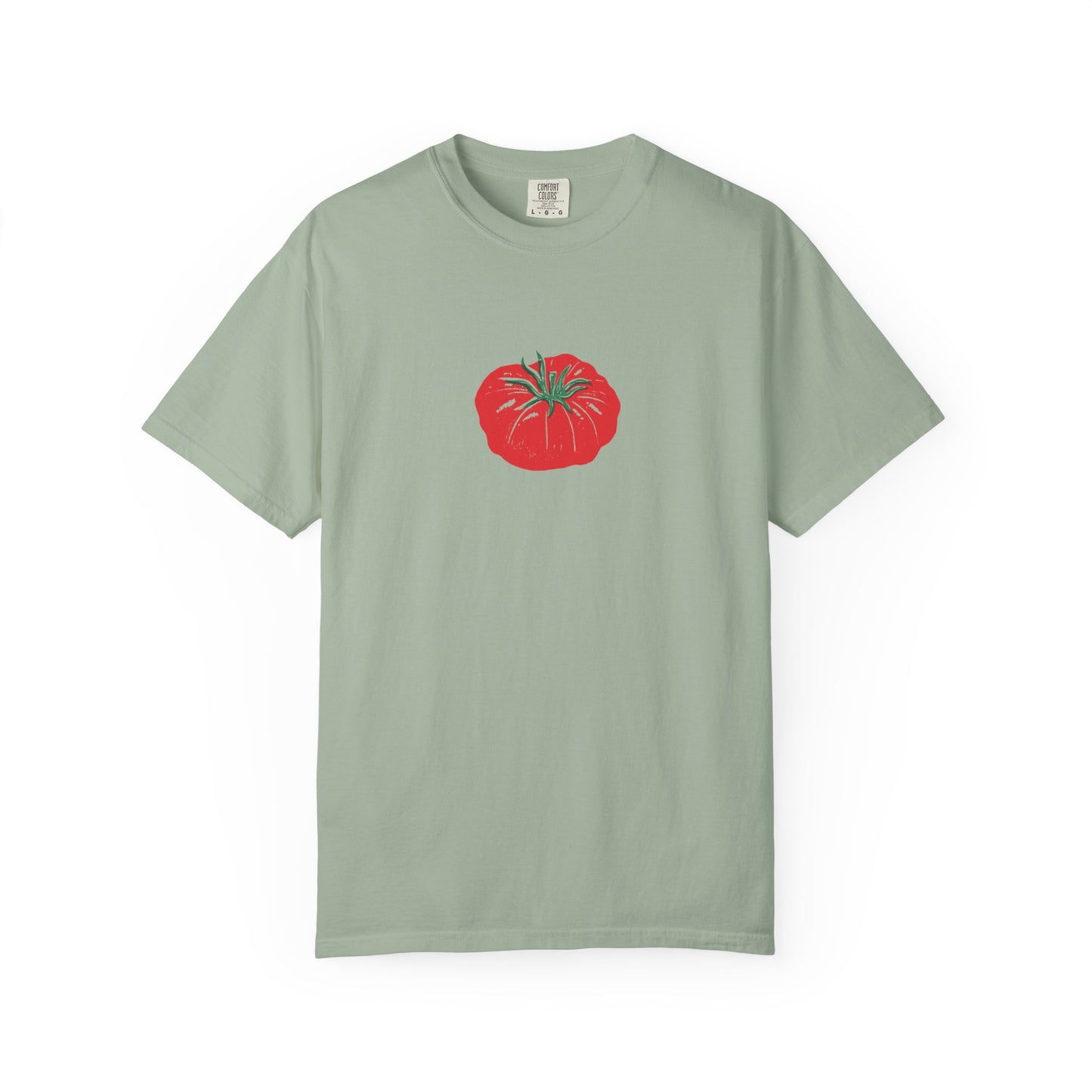 Tomato Linocut Shirt | Minimal Block Print Sweater