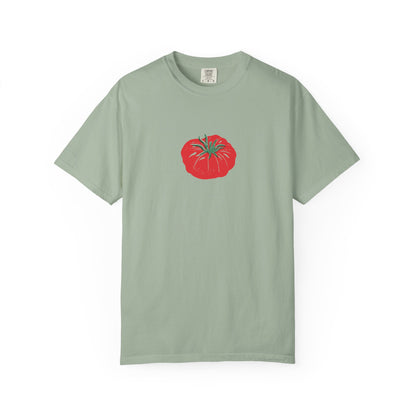 Tomato Linocut Shirt | Minimal Block Print Sweater