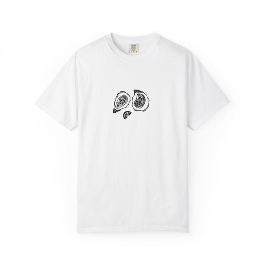 Oyster Linocut Shirt | Minimal Block Print T-Shirt