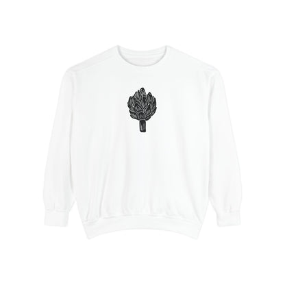 Artichoke Linocut Crewneck | Minimal Block Print Sweater