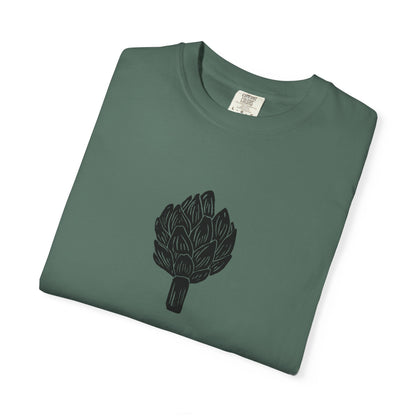 Artichoke Linocut Shirt | Minimal Block Print T-Shirt