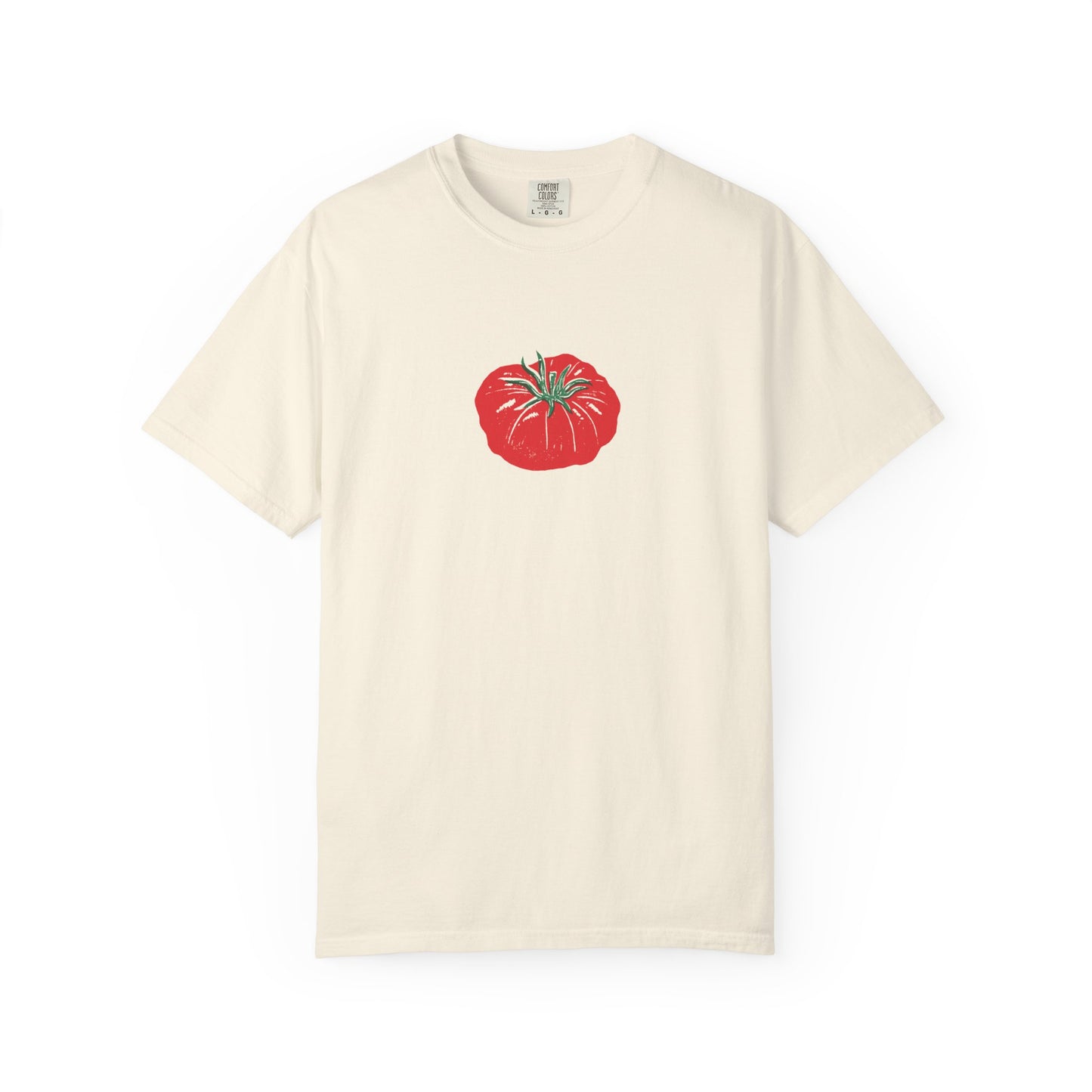 Tomato Linocut Shirt | Minimal Block Print Sweater