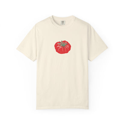 Tomato Linocut Shirt | Minimal Block Print Sweater