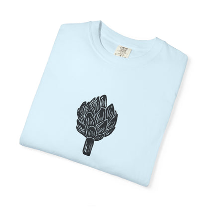 Artichoke Linocut Shirt | Minimal Block Print T-Shirt
