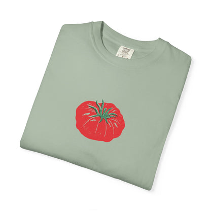 Tomato Linocut Shirt | Minimal Block Print Sweater