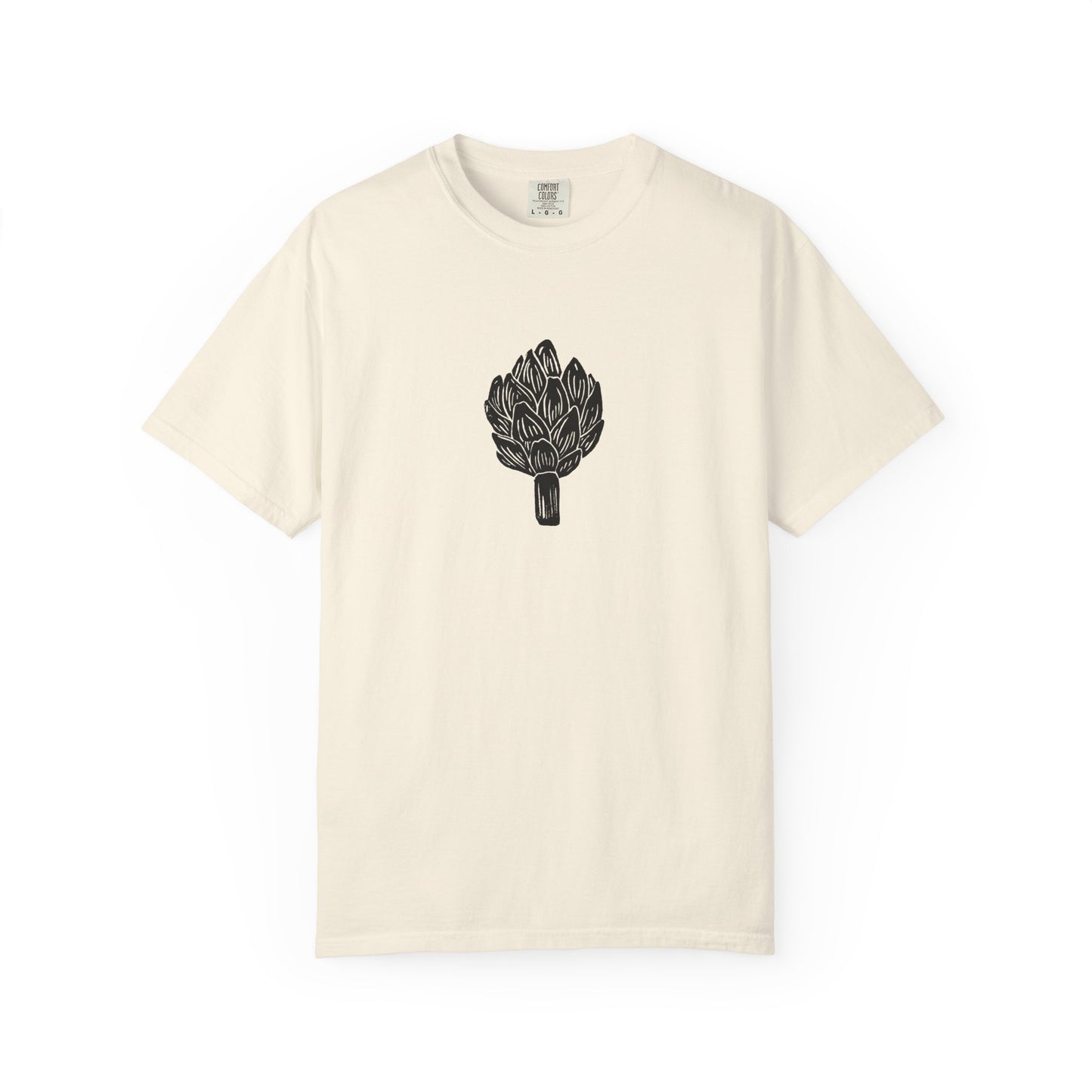 Artichoke Linocut Shirt | Minimal Block Print T-Shirt