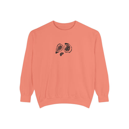 Oyster Linocut Crewneck | Minimal Block Print Sweater