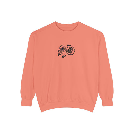 Oyster Linocut Crewneck | Minimal Block Print Sweater