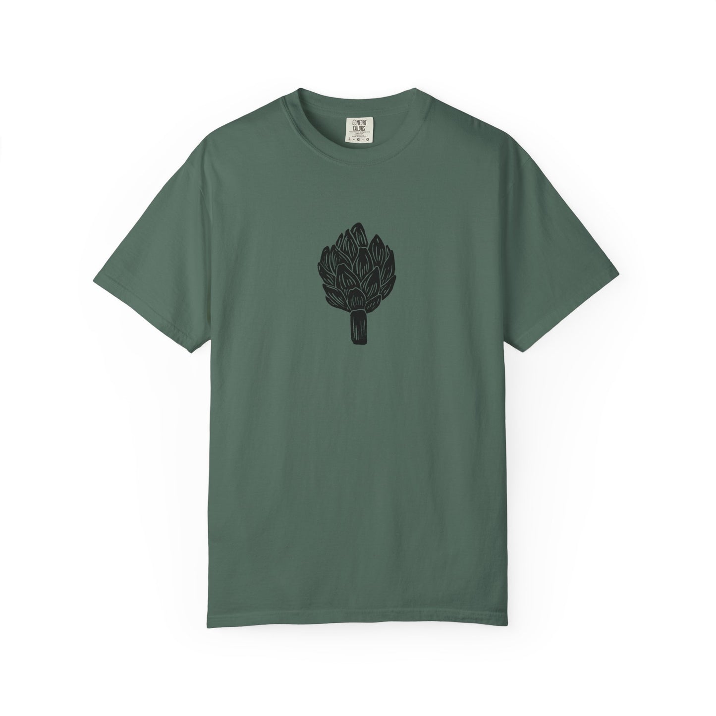 Artichoke Linocut Shirt | Minimal Block Print T-Shirt