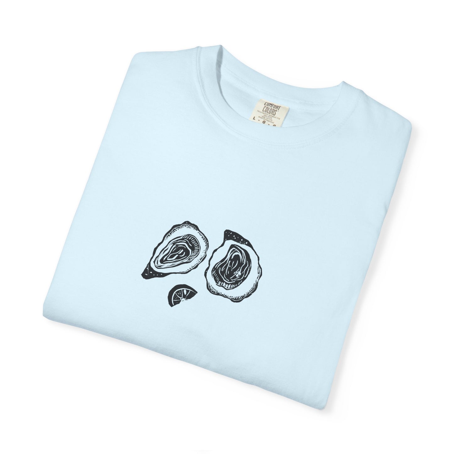 Oyster Linocut Shirt | Minimal Block Print T-Shirt