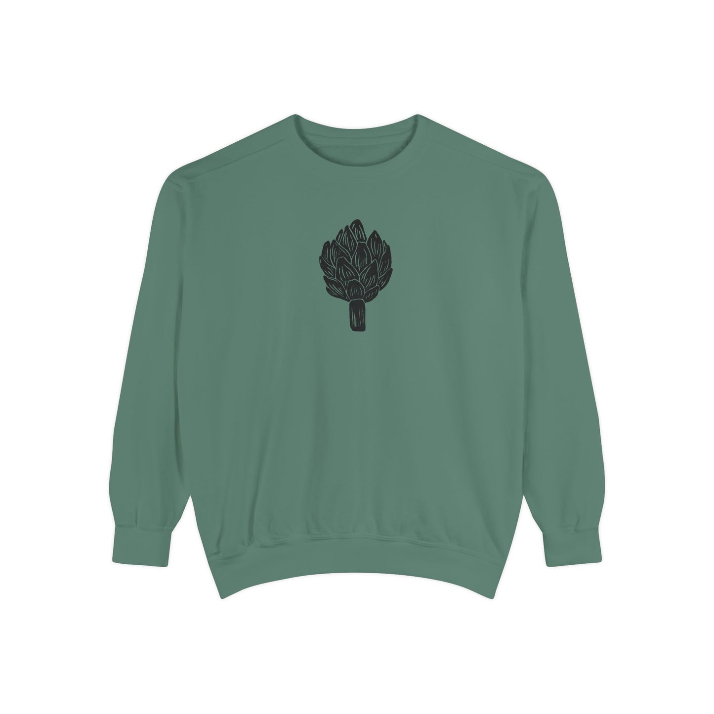 Artichoke Linocut Crewneck | Minimal Block Print Sweater