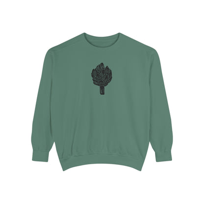 Artichoke Linocut Crewneck | Minimal Block Print Sweater