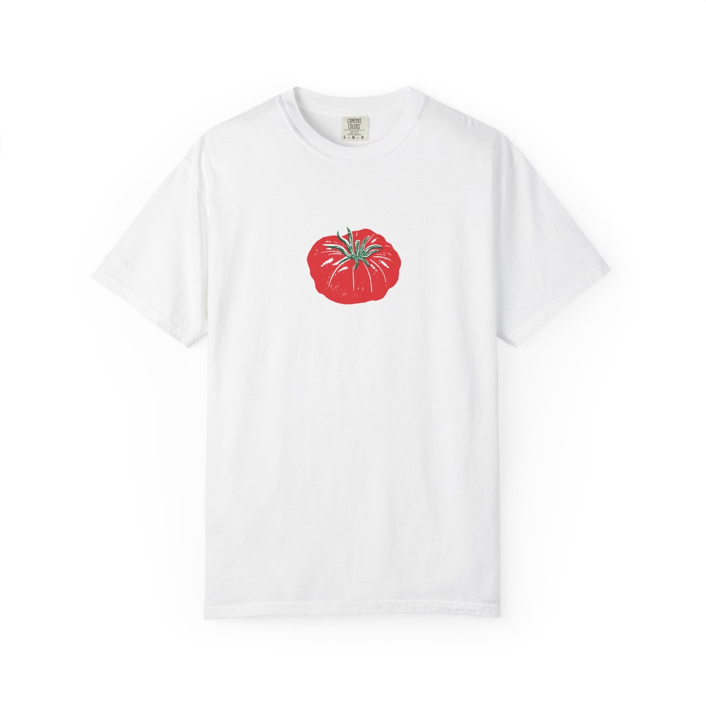 Tomato Linocut Shirt | Minimal Block Print Sweater
