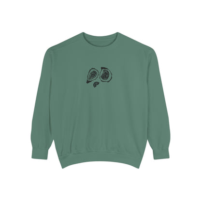 Oyster Linocut Crewneck | Minimal Block Print Sweater