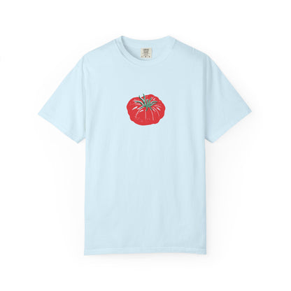 Tomato Linocut Shirt | Minimal Block Print Sweater