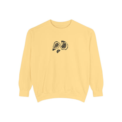 Oyster Linocut Crewneck | Minimal Block Print Sweater