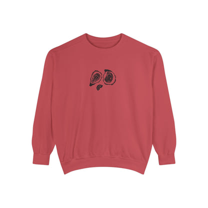 Oyster Linocut Crewneck | Minimal Block Print Sweater