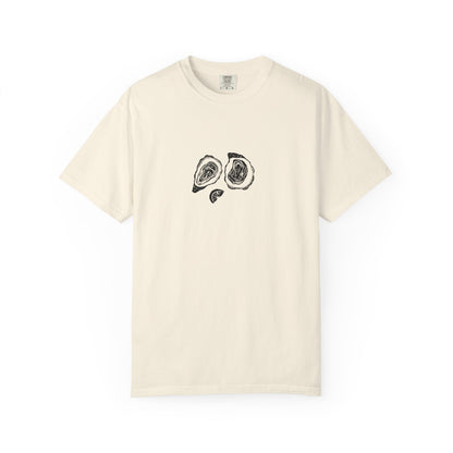 Oyster Linocut Shirt | Minimal Block Print T-Shirt