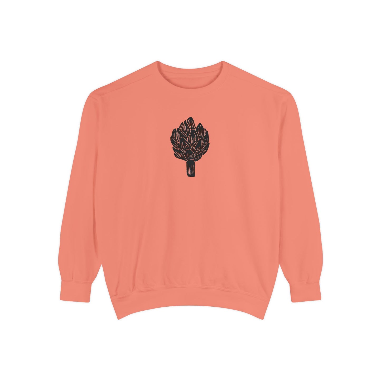 Artichoke Linocut Crewneck | Minimal Block Print Sweater