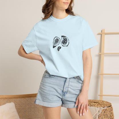 Oyster Linocut Shirt | Minimal Block Print T-Shirt