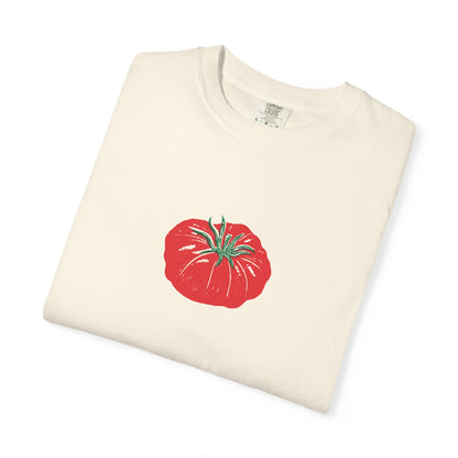 Tomato Linocut Shirt | Minimal Block Print Sweater