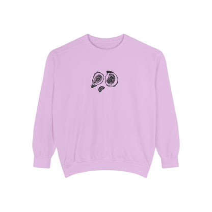 Oyster Linocut Crewneck | Minimal Block Print Sweater