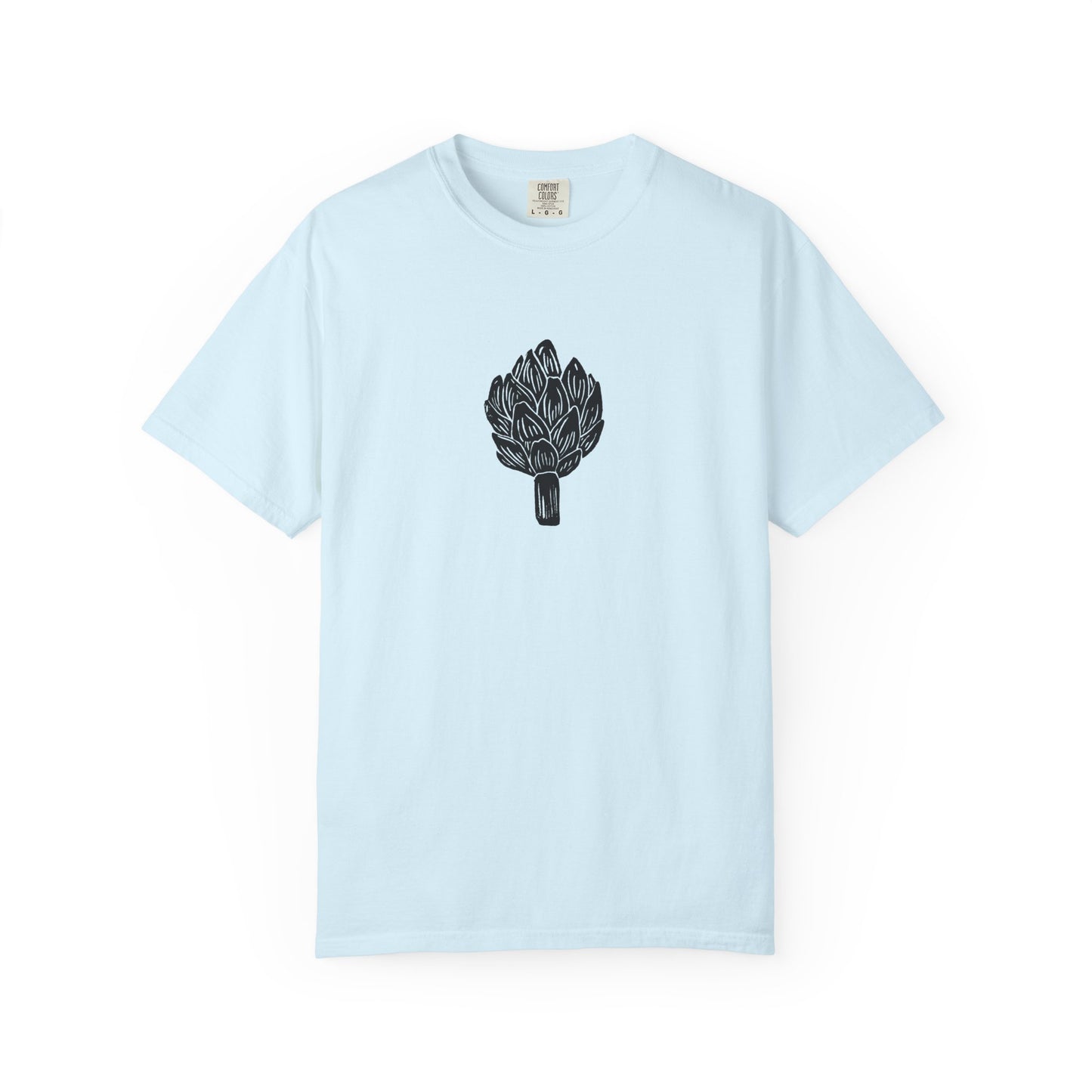 Artichoke Linocut Shirt | Minimal Block Print T-Shirt