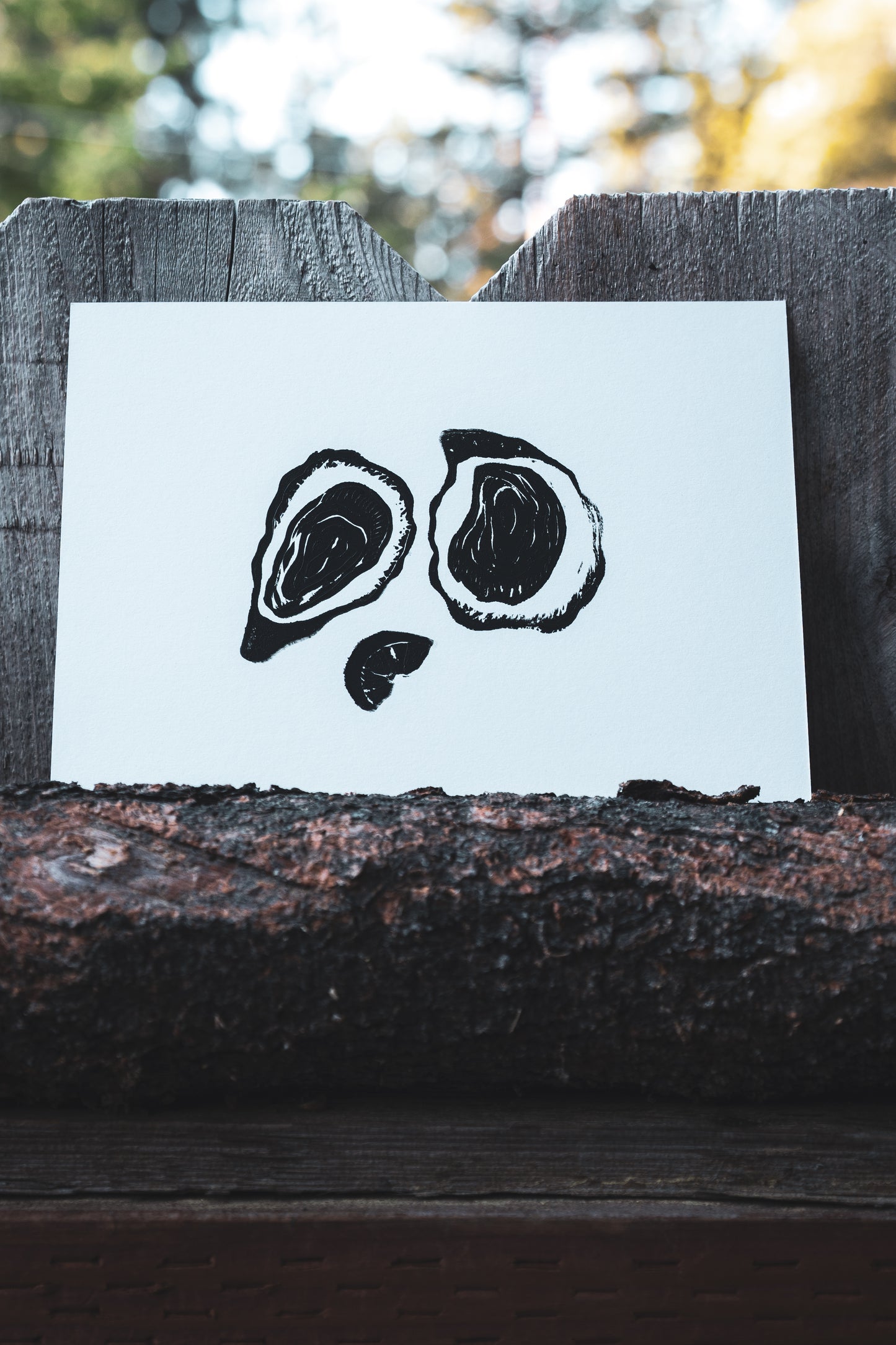 Oyster Print | Hand-Printed Linocut Artwork