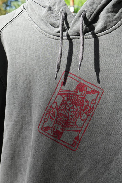 "Queen of Apres" Upcycled Dark Grey Carhartt Unisex Medium Hoodie